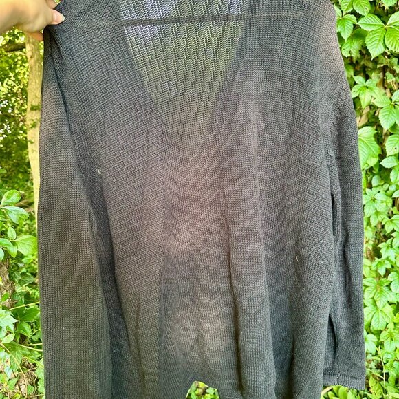 Vintage 90's Basic Editions Black Bedazzled Christmas Sweater Cardigan 3XL - Picture 4 of 7